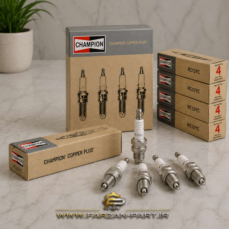 شمع پایه کوتاه چمپیون RC12YC مدل Champion Copper Plus اصل