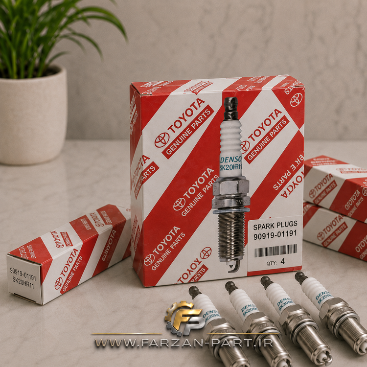 شمع سوزنی پایه کوتاه ایریدیوم دنسو SK20R11 مدل Toyota Genuine Parts اصل