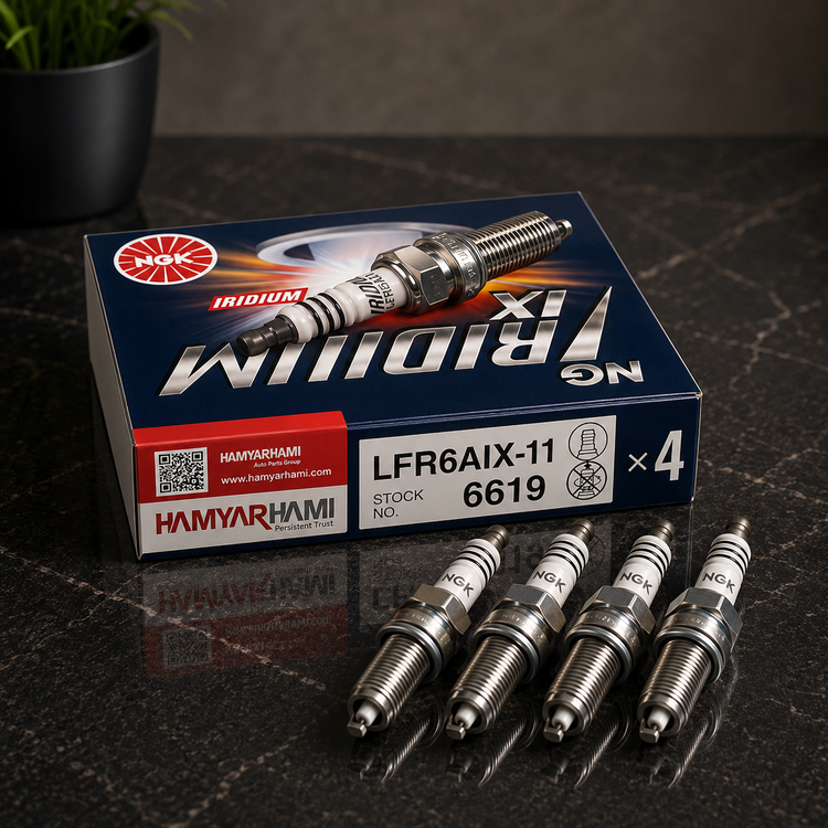 شمع سوزنی پایه بلند ایریدیوم NGK 6619 مدل LFR6AIX-11 | مناسب TU5، اصل ژاپن