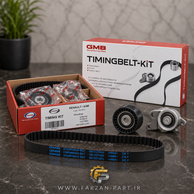 کیت تسمه تایم GMB اصل کره مدل K4M مناسب تندر 90، ساندرو، استپوی و مگان 1600