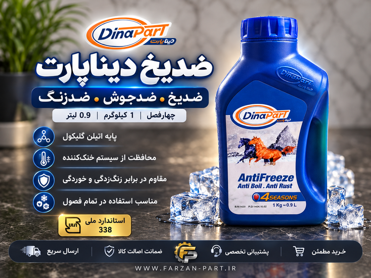 ضدیخ و ضدجوش چهار فصل دیناپارت 1 کیلوگرم | ضدزنگ و محافظ سیستم خنککننده